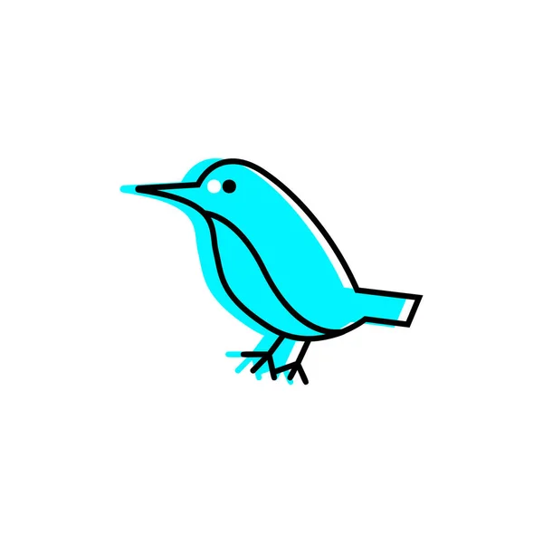 Εικονίδιο Πουλιού Επίπεδη Απεικόνιση Του Συμβόλου Του Διανυσματικού Σημείου Του — Διανυσματικό Αρχείο