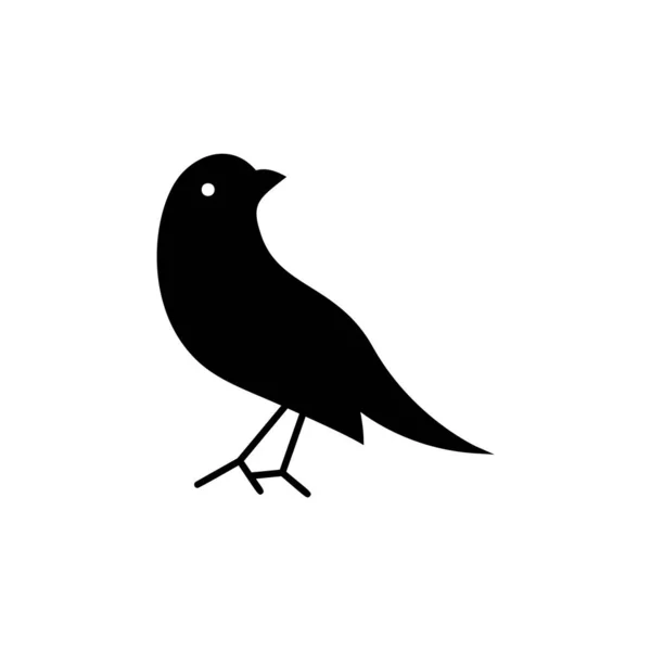 Ptačí Ikona Plochý Ilustrace Symbolu Znaku Pro Vektor Ptactva Vektor — Stockový vektor