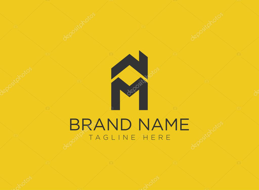 M Letter Real Estate Logo Design - Real estate logo