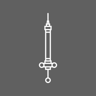 Enjeksiyon vektör simgesi beyaz