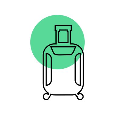 Seyahat çantası simgesi-Bagaj çantası vektör