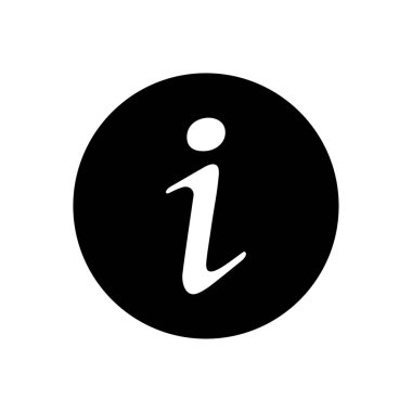 Bilgi işareti simgesi vektör-siyah