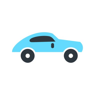 Beyaz arka planda düz araç simgesi