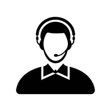 Müşteri destek simgesi siyah