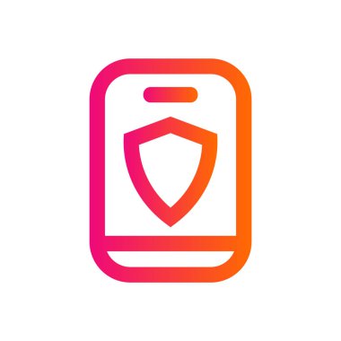 Mobil Güvenlik simgesi-akıllı telefon koruma işareti