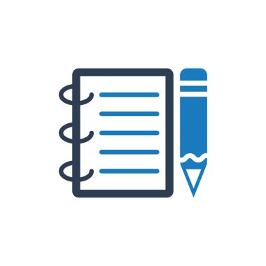 Not simgesi yazma-beyaz arka planda siyah