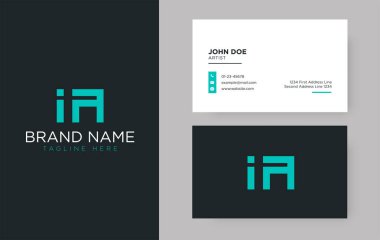 Premium letter IA logo with an elegant corporate identity template clipart