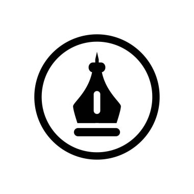 Kalem ucu simgesi simgesi - vektör siyah