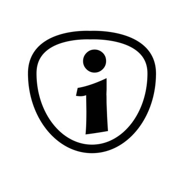 Bilgi simgesi simgesi doğrusal tarzı - beyaz arka plan üzerinde