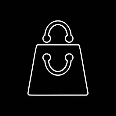 Alışveriş çantası simgesi-çanta işareti vektör