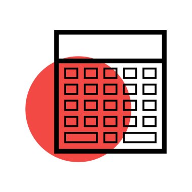 Hesap makinesi işareti simgesi-vector