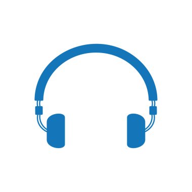 Beyaz üzerinde kulaklık simgesi vektörü