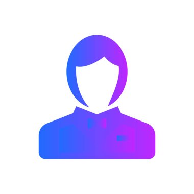 Garson simgesi-kız sembolü-vektör