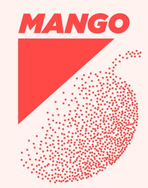 Parlak renklerle Mango modern yarı ton nokta poster