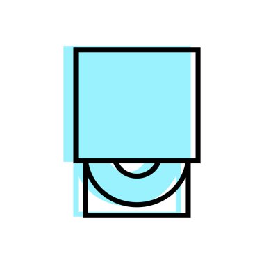 Bilgisayar CD ROM simgesi-DVD sürücü işareti