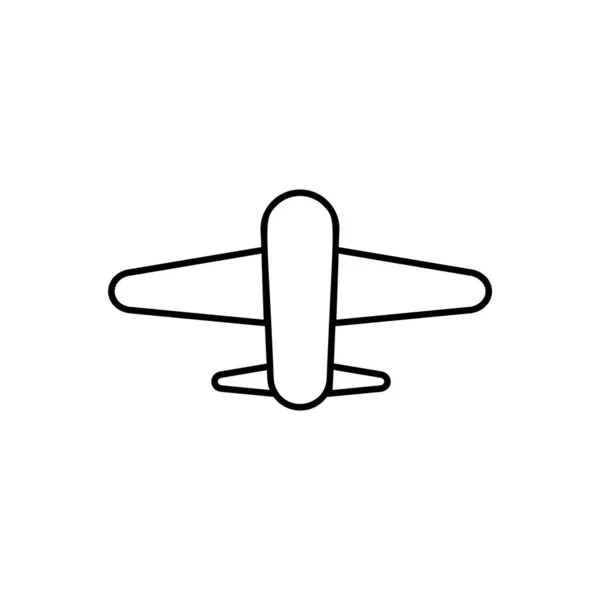 Icône Plate Avion Vecteur Voyage Transport — Image vectorielle