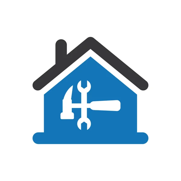 Επισκευή Στο Σπίτι Εικονίδιο Μπλε Διάνυσμα — Διανυσματικό Αρχείο