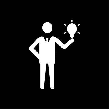 İş başarı beyaz simge vektör