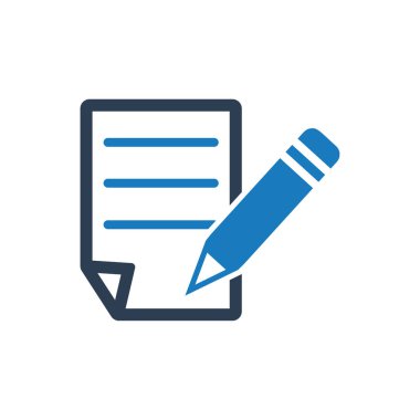 Not simgesi yazma-beyaz arka planda siyah