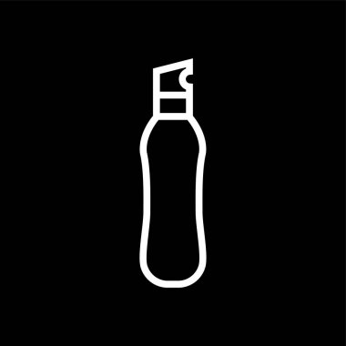 Şişe işareti simgesi-plastik şişe simgesi illüstrasyon