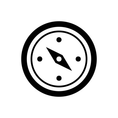 Pusula vektör simge siyah