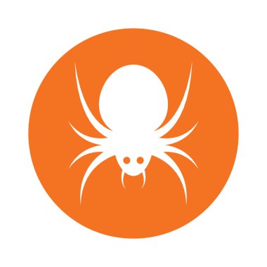 Örümcek simgesi-Halloween düz simge vektör