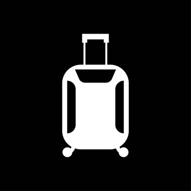 Seyahat çanta Icon - Bagaj çanta vektör beyaz