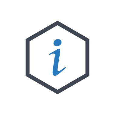 Bilgi işareti simgesi vektör-mavi