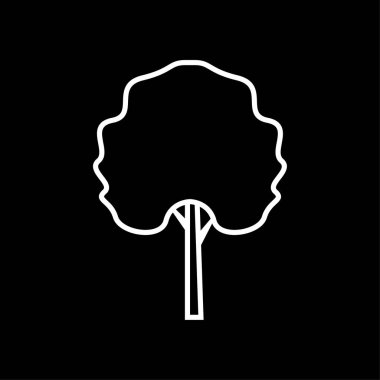 Düz ağaç simgesi vektör