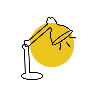 Ofis masa lambası simge vektör-masa lambası işareti