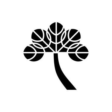 Ağaç simgesi vektör-düz