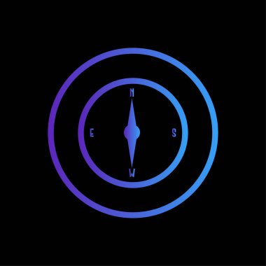 Compass düz simge-yön işareti