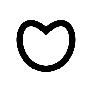 Kalp vektör simgesi, aşk sembolü. Sevgililer günü işareti