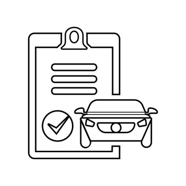 Araç bakım listesi simgesi