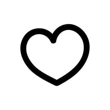 Kalp vektör simgesi, aşk sembolü. Sevgililer günü işareti