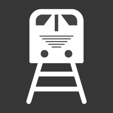 tren simgesi vektör illüstrasyonu 