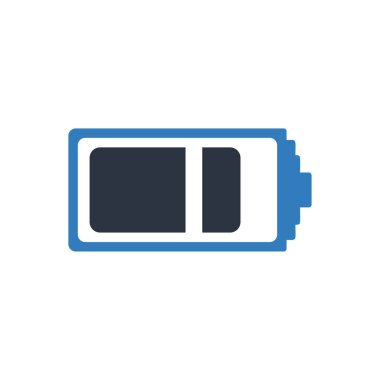 Pil simgesi vektör mavi