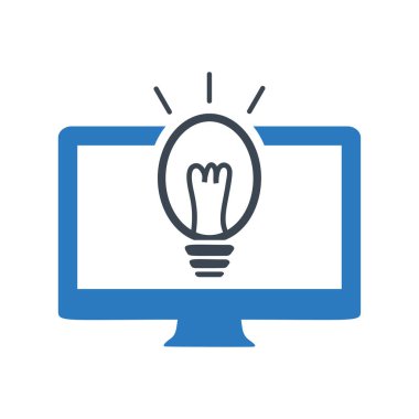 Dijital fikirler simgesi mavi