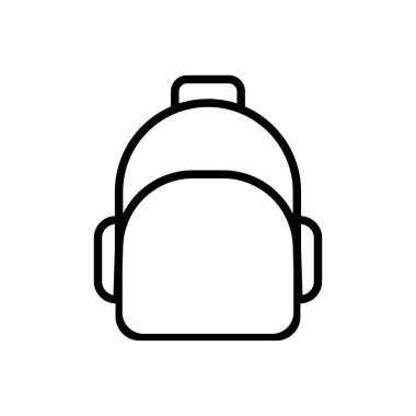 Sırt çantası ve çanta doğrusal simge vektör