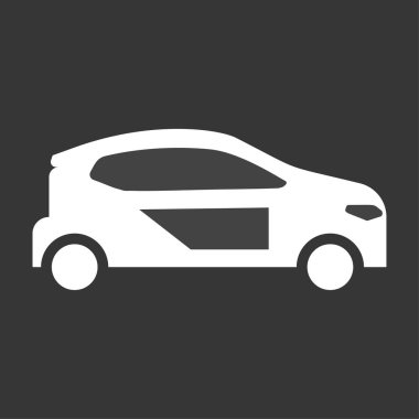 Siyah araba simgesi vektör 