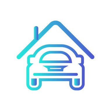 Araba garaj simgesi-vektör