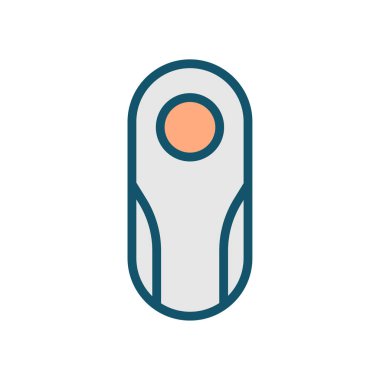 Mobil kamera doğrusal mix renkli simge vektör