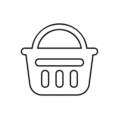 Alışveriş sepeti işareti simgesi vektör