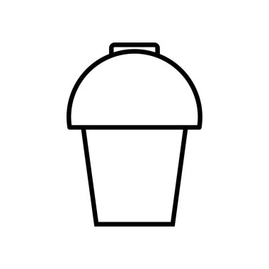 Bahçe su kova simge vektör-su kova