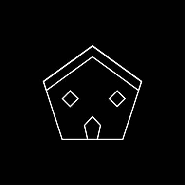 Ana sayfa simgesi-ev işareti vektör-anahat