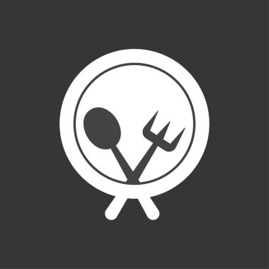 Food Dish Icon White