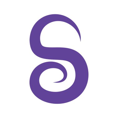 Beyaz S Letter logosu