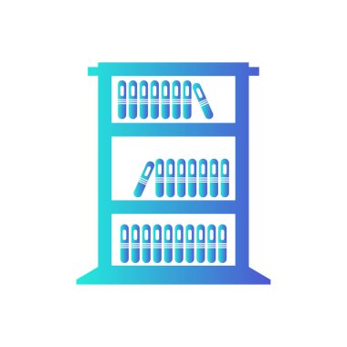 Office kitaplık Icon vector-kitaplık işareti