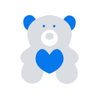 Oyuncak ayı simgesi düz-Illüstrasyon yalıtılmış vektör işareti