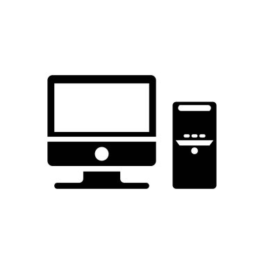 Bilgisayar simge vektör siyah